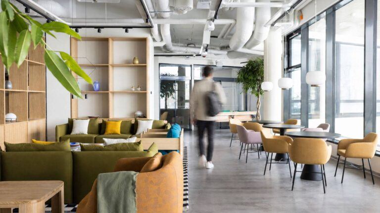 ommon areas at Noli Malmi with contemporary design and natural daylight.